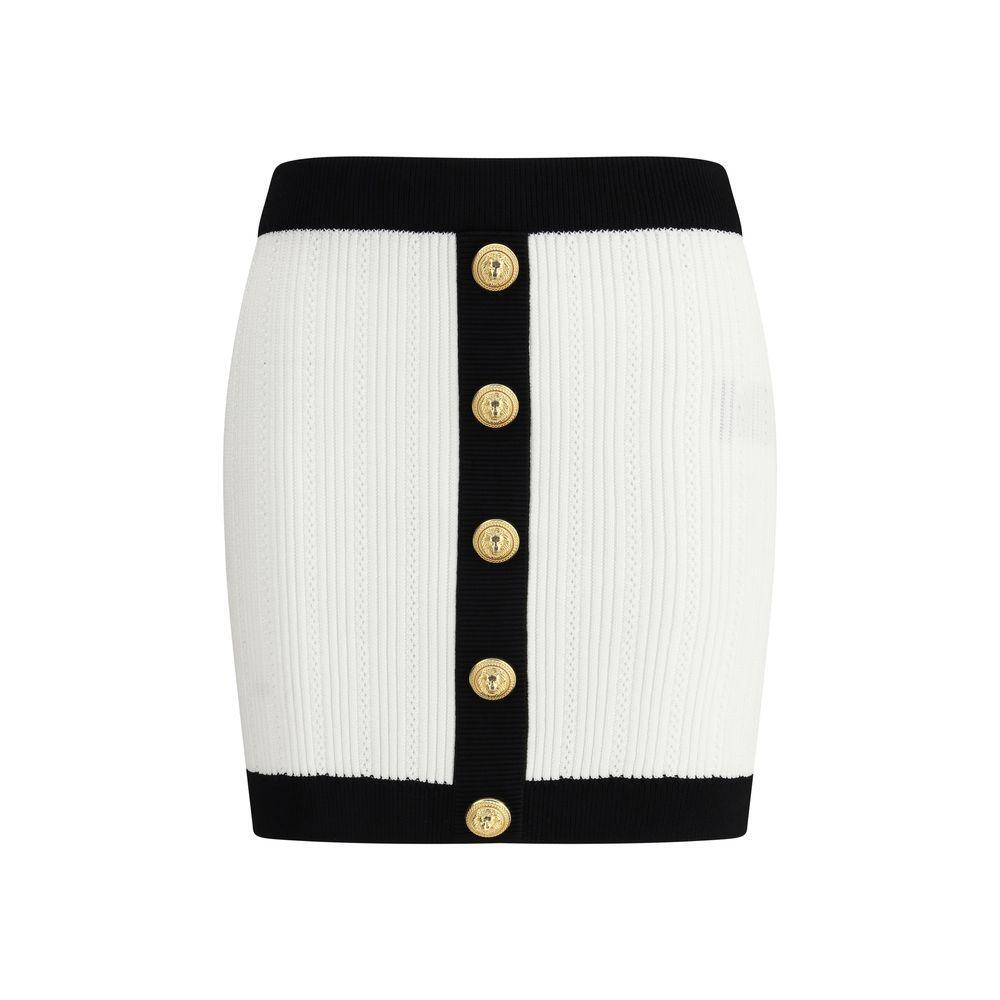 Balmain Knit mini Skirt BA-FF1LB039KI64GAB-IT40 | M