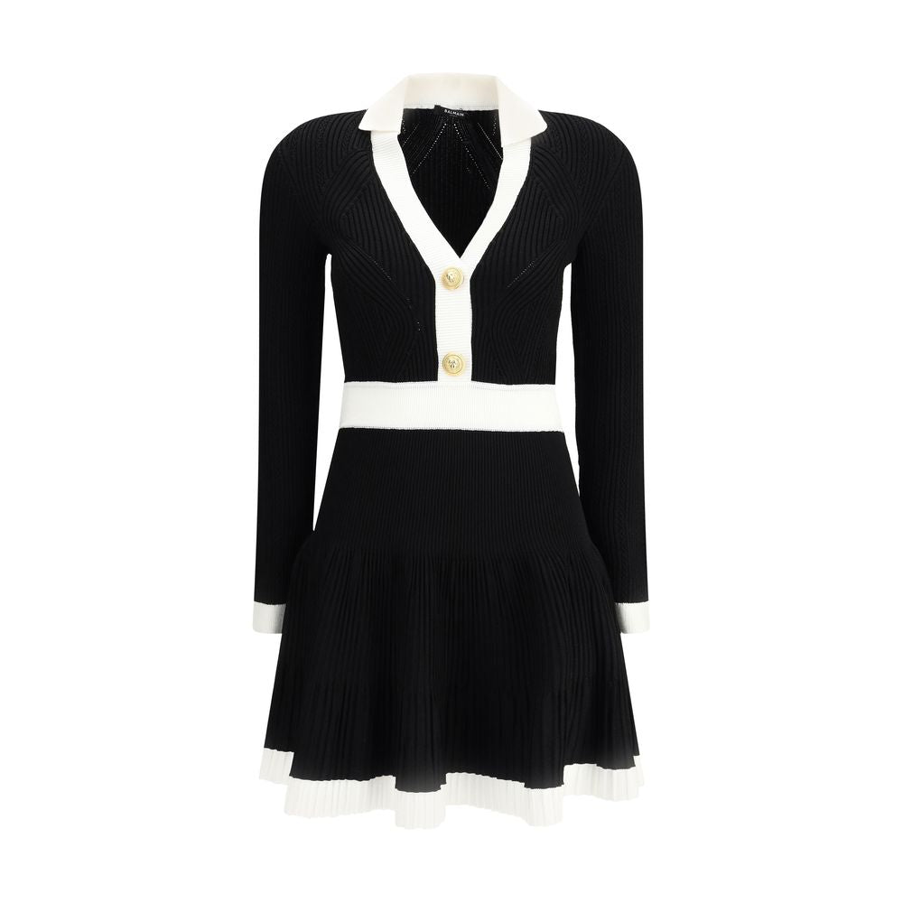 Balmain Knit short Dress BA-FF1R9858KI64EAB-34