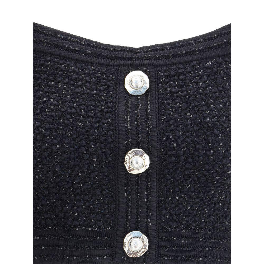 Balmain Tweed crop Top BA-FF1AB052KI740PA-34