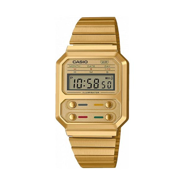 CASIO VINTAGE Mod. EDGY COLLECTION - GOLD A100WEG-9AEF
