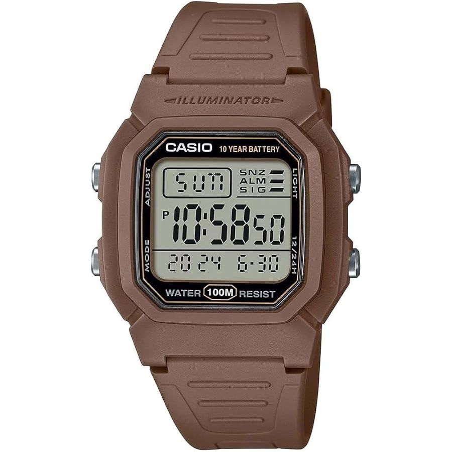 CASIO TIMELESS COLLECTION Mod. DIVER - DOUBLE TIME. ALARM. CHRONOGRAPH - 10 Year Battery - BROWN WATCHES