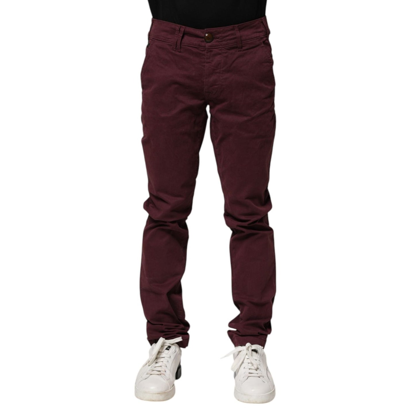 CYCLE Maroon Cotton Stretch Skinny Fit Men Denim Jeans PAN71744-30