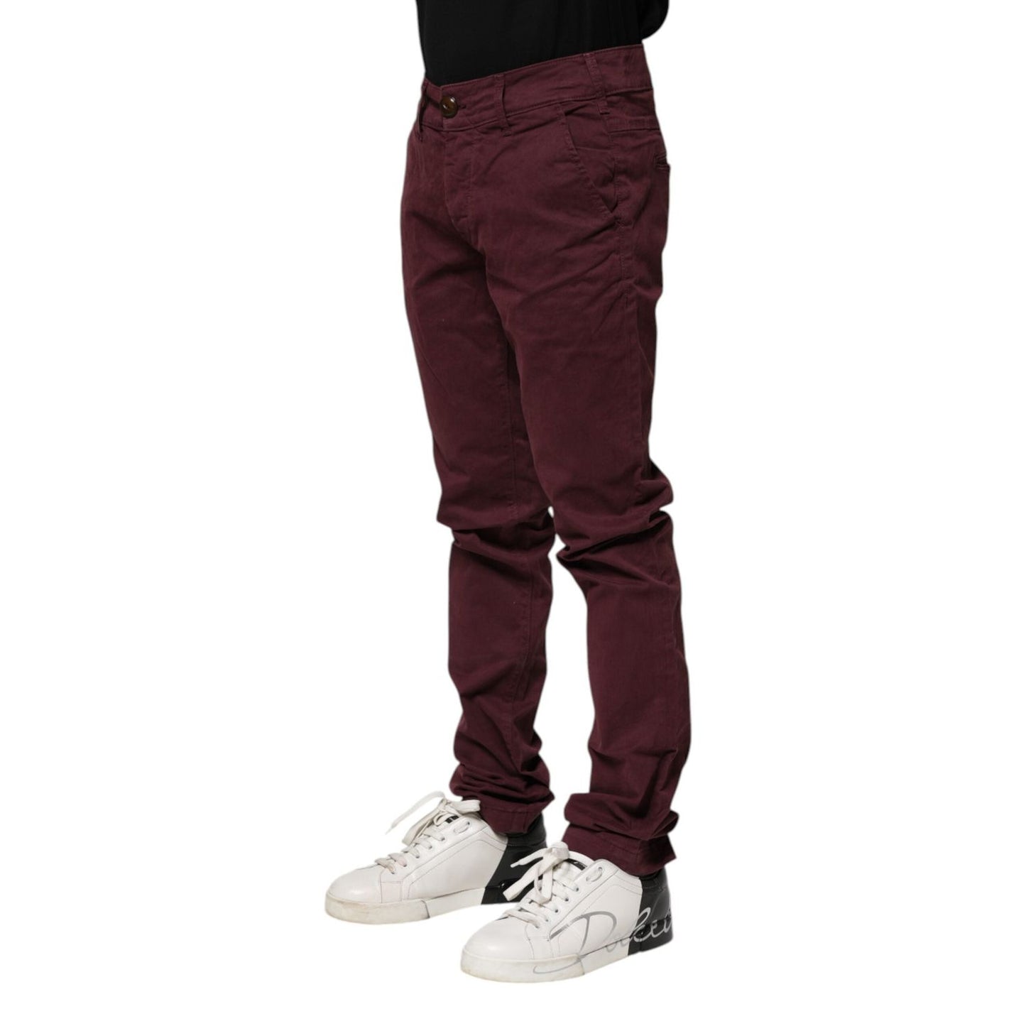 CYCLE Maroon Cotton Stretch Skinny Fit Men Denim Jeans PAN71744-30
