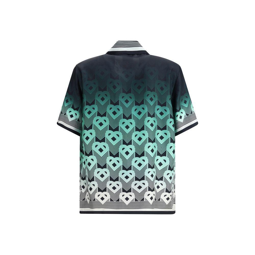 Casablanca Gradient Monogram short sleeve silk Shirt CA-MPF25SH00304MONOGRAMGR-S