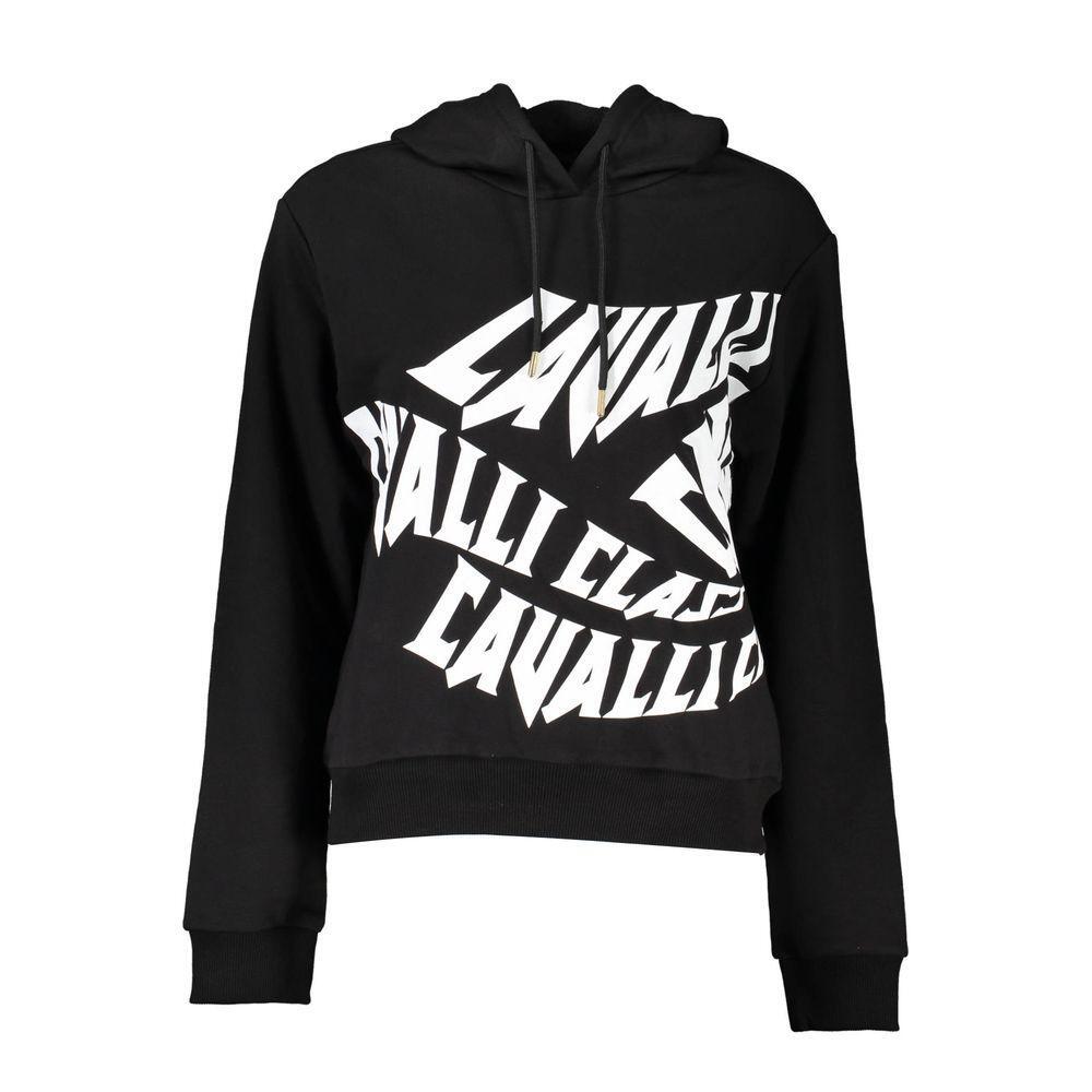 Cavalli Class Black Cotton Sweater CA-21199-XXL