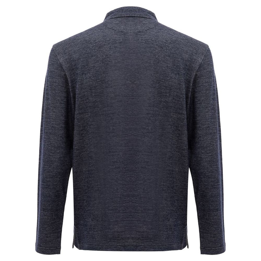 Corneliani Blue Wool Polo Shirt CO-7724673-IT50 | L