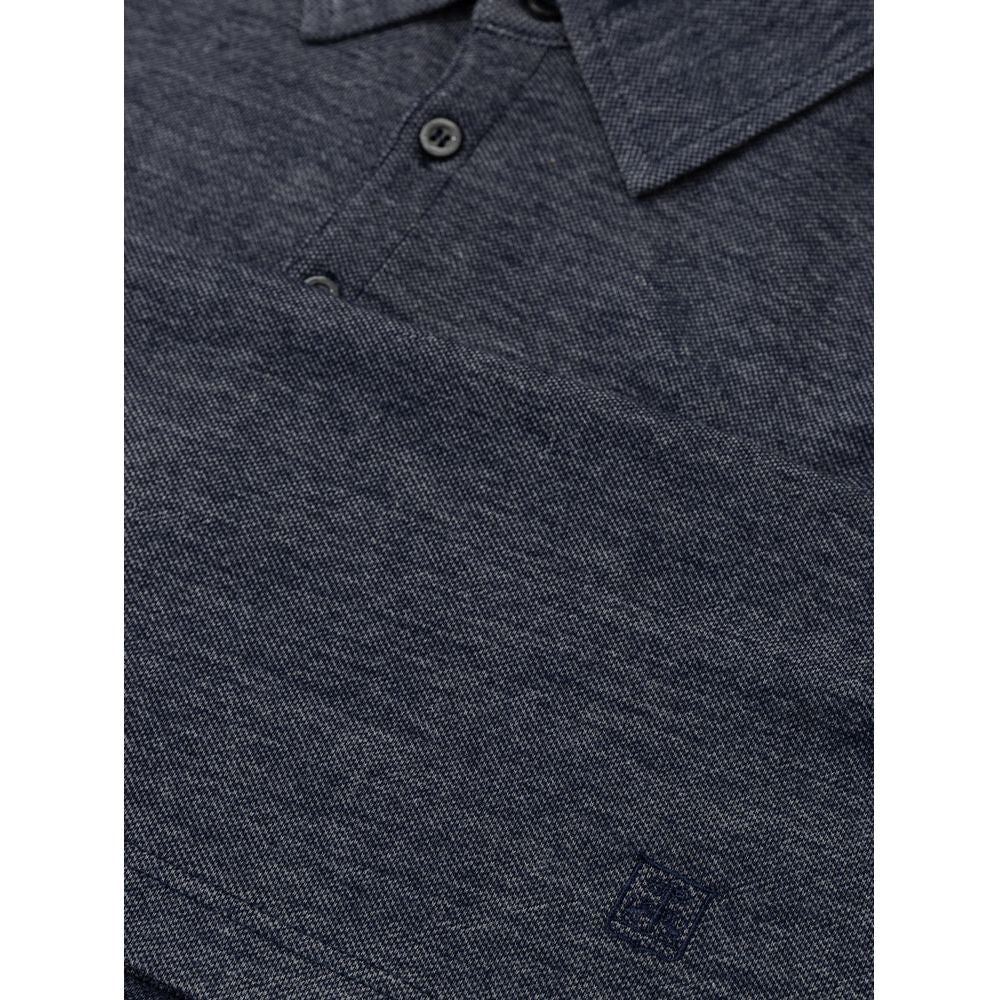 Corneliani Blue Wool Polo Shirt CO-7724673-IT50 | L