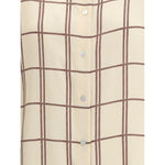 Crida Milano Feltre silk Shirt CR-FELTRECHECKOFFWH-1