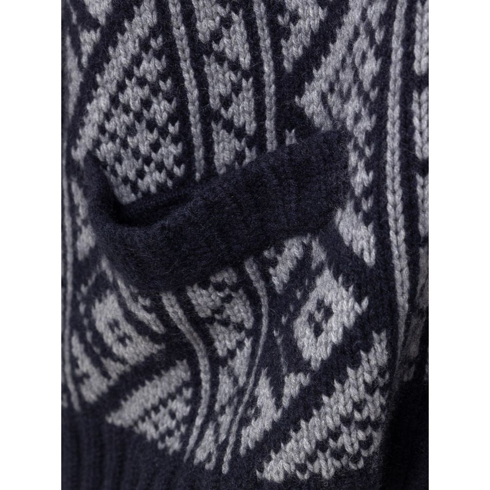 Cruciani Bicolor Cashmere Cardigan CR-875466720044726-IT58 | 3XL