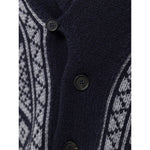 Cruciani Bicolor Cashmere Cardigan CR-875466720044726-IT58 | 3XL