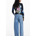 Desigual Black Linen Women Sweater DE-39777-XS