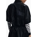 Desigual Black Polyethylene Women Poncho DE-39873-ONE SIZE