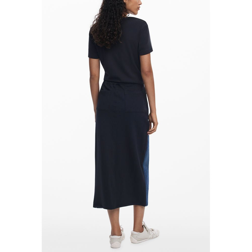 Desigual Blue Cotton Women Skirt DE-39763-XS