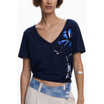 Desigual Blue Cotton Women T-Shirt DE-39773-XS
