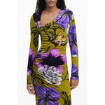 Desigual Green Viscose Women Dress DE-39762-XS