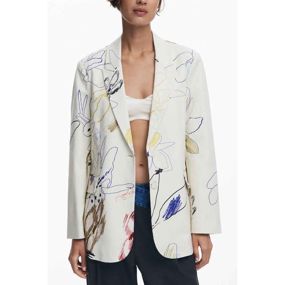 Desigual White Polyester Women Jacket DE-39776-XS