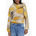 Desigual Yellow Wool Women Sweater DE-39782-XS
