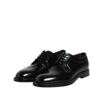 Dolce & Gabbana Black Calf Leather Lace Up Dress Derby Shoes MV7620-40