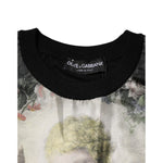 Dolce & Gabbana Black Cashmere Cherub Print Baroque Sweater TSH90304-50