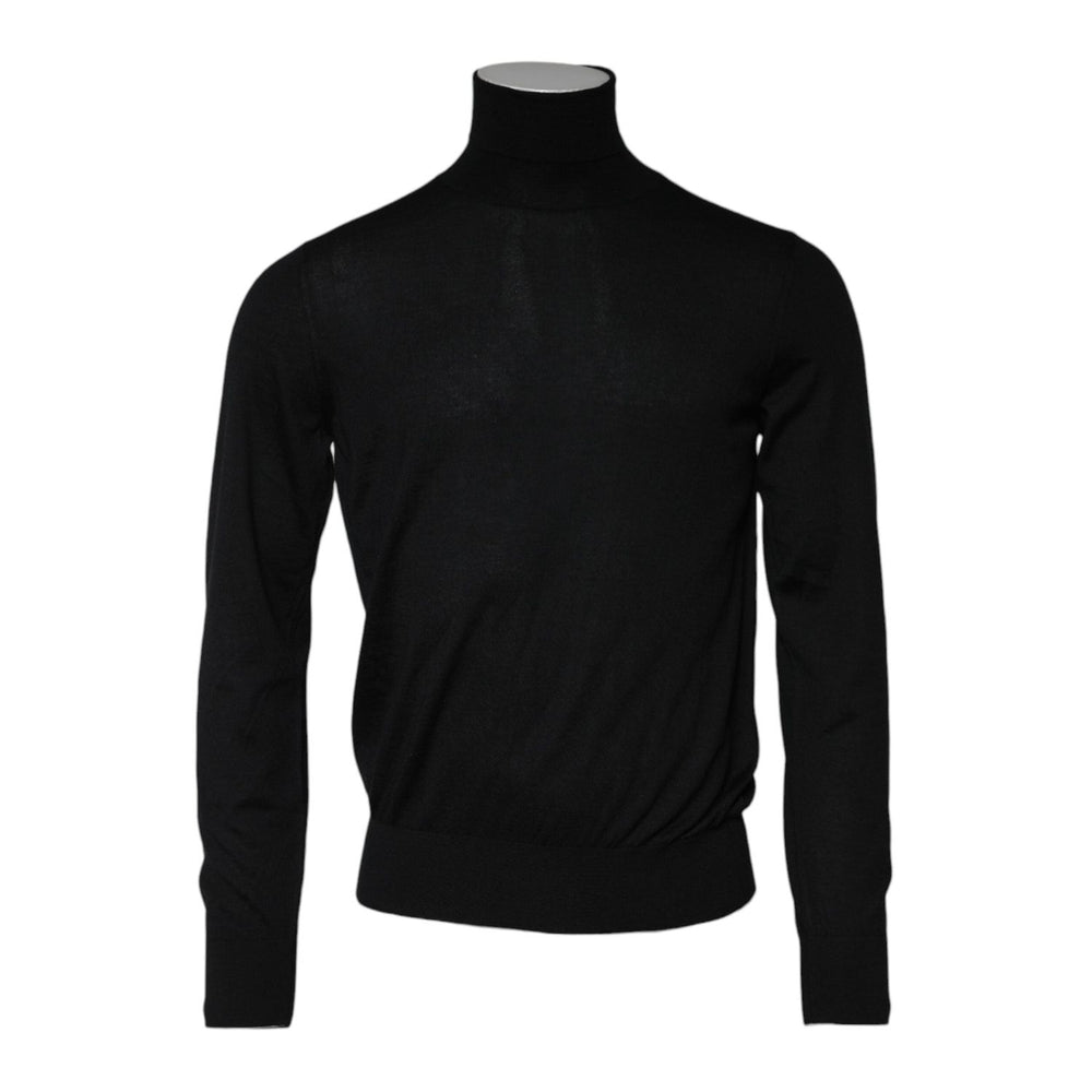 Dolce & Gabbana Black Cashmere Knitted Men Pullover Sweater TSH90282-48