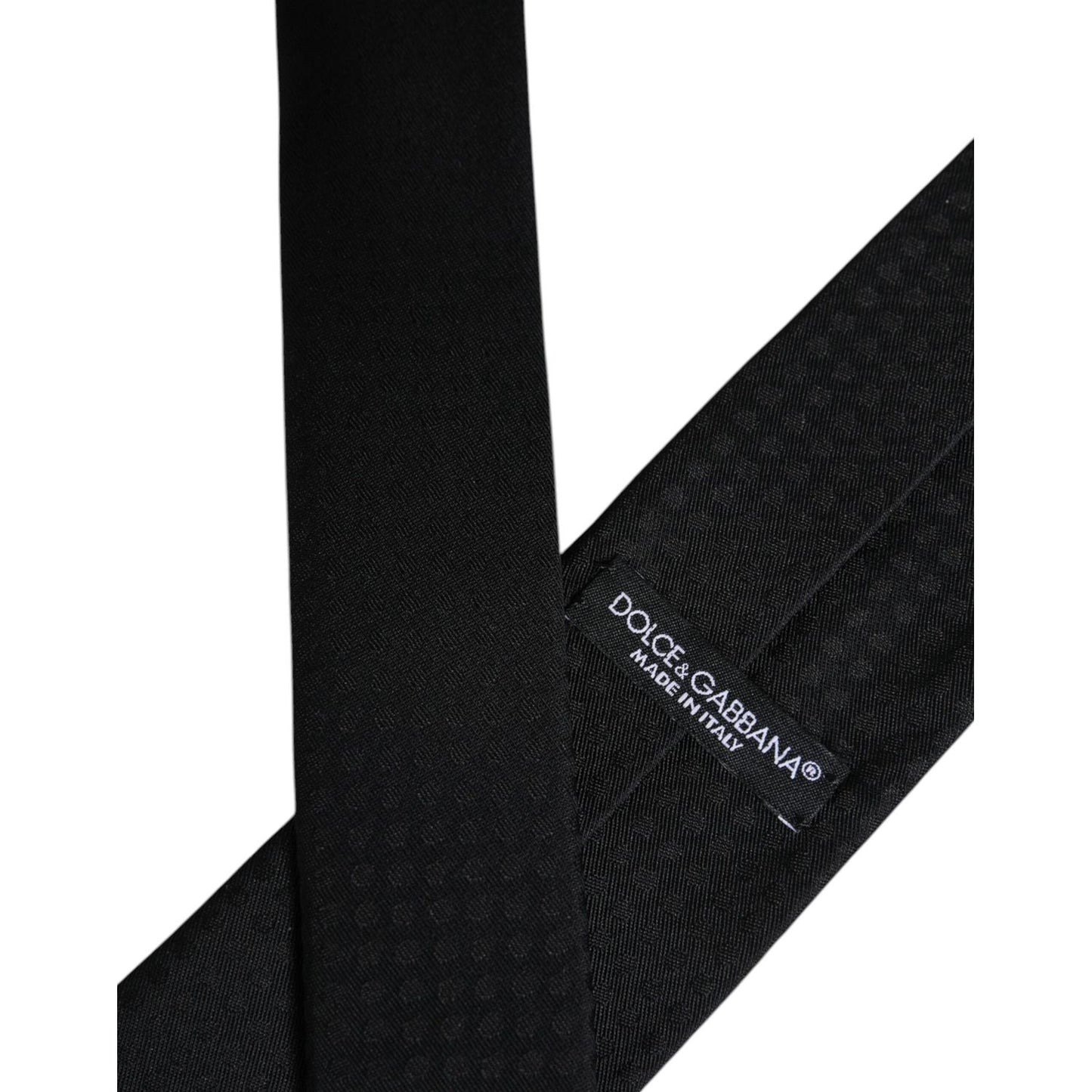Dolce & Gabbana Black Circles Silk Adjustable Necktie Tie KRA3456