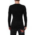 Dolce & Gabbana Black Cotton Button Up Men Cardigan Sweater TSH91213-M