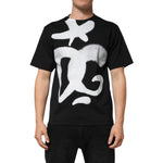 Dolce & Gabbana Black Cotton DG Logo Graffiti Short Sleeve T-shirt TSH91174-XS