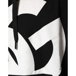 Dolce & Gabbana Black Cotton DG Logo Pullover Hoodie Sweater TSH91173-XL