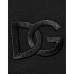 Dolce & Gabbana Black Cotton Embroidered DG Logo Pocket T-shirt TSH91208-50