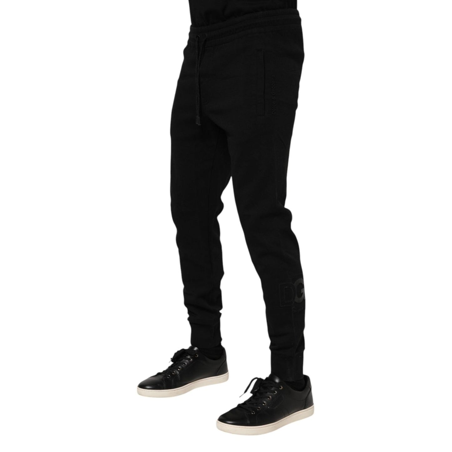 Dolce & Gabbana Black Cotton Jogger Jogging Men Trouser Pants PAN76662 -50