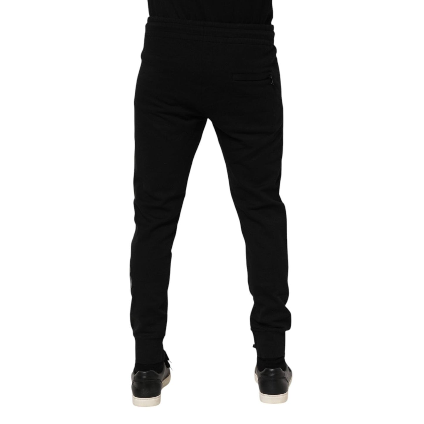 Dolce & Gabbana Black Cotton Jogger Jogging Men Trouser Pants PAN76662 -50