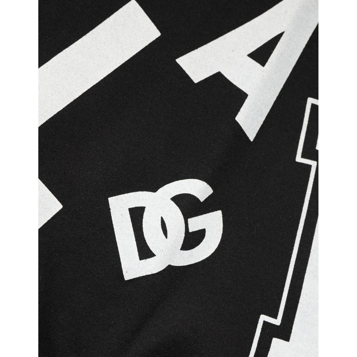 Dolce & Gabbana Black Cotton Letter Logo Short Sleeve T-shirt TSH91180-48