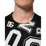 Dolce & Gabbana Black Cotton Letter Print Short Sleeve T-shirt TSH91179-48