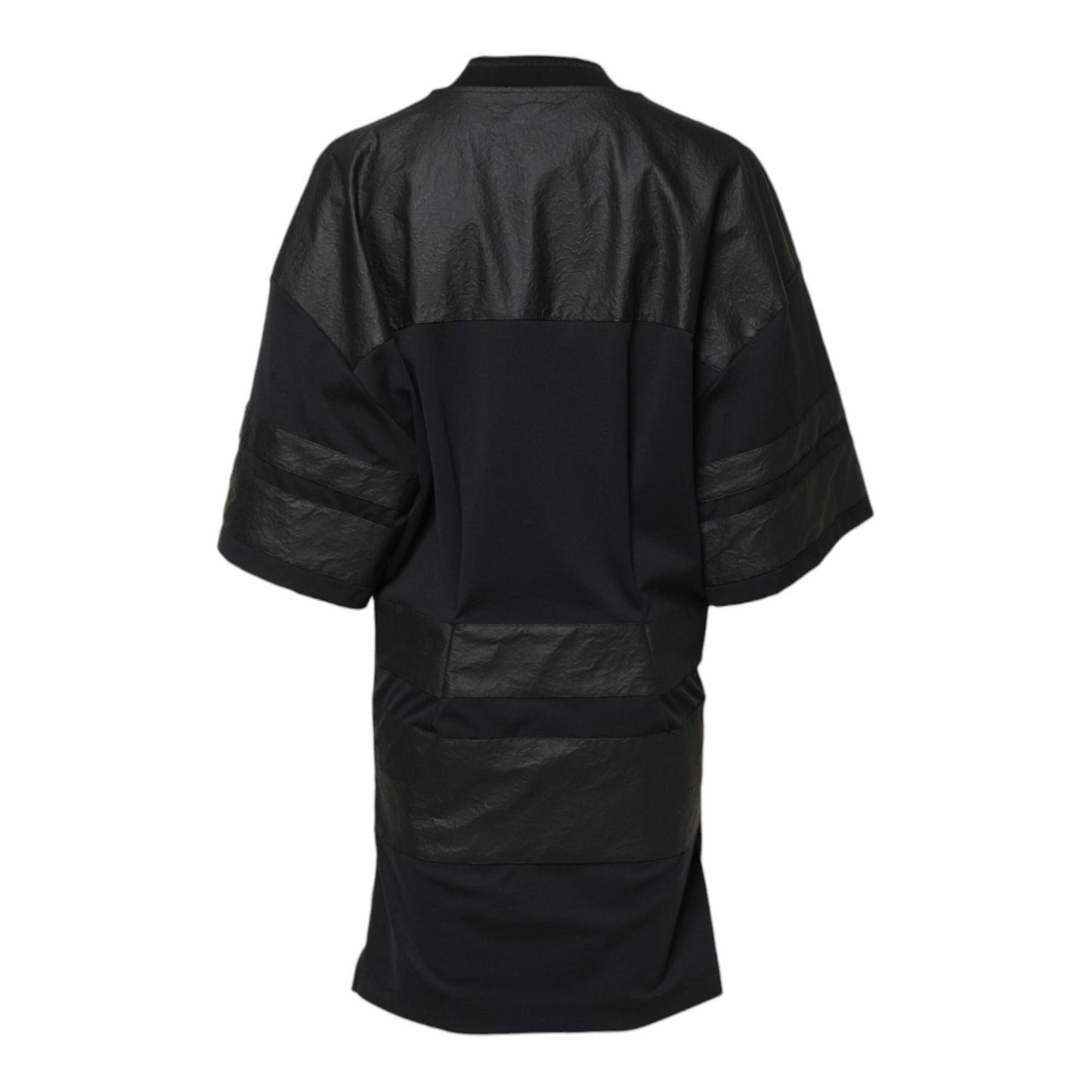 Dolce & Gabbana Black Cotton Short Sleeves V-neck T-shirt DR81685-40