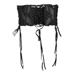 Dolce & Gabbana Black Cotton Waist LaceUp Strap Corset Belt TSH86726-42