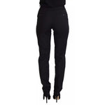 Dolce & Gabbana Black High Waist Skinny Trouser STAFF Pants PAN73120-36