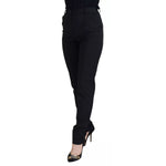 Dolce & Gabbana Black High Waist Skinny Trouser STAFF Pants PAN73120-36
