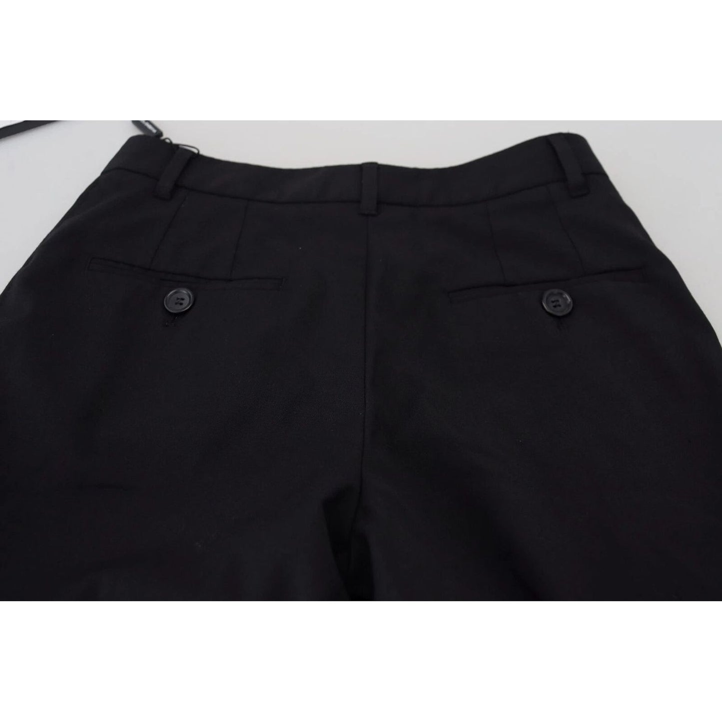 Dolce & Gabbana Black High Waist Skinny Trouser STAFF Pants PAN73120-36