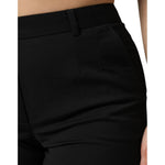 Dolce & Gabbana Black High Waisted Tapered STAFF Pants PAN76506-42