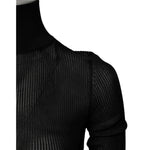 Dolce & Gabbana Black Knit Long Sleeves Turtleneck Slim Top TSH878526-38