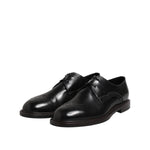 Dolce & Gabbana Black Leather Derby Wingtip Formal Shoes MV7524-41