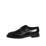 Dolce & Gabbana Black Leather Derby Wingtip Formal Shoes MV7524-41
