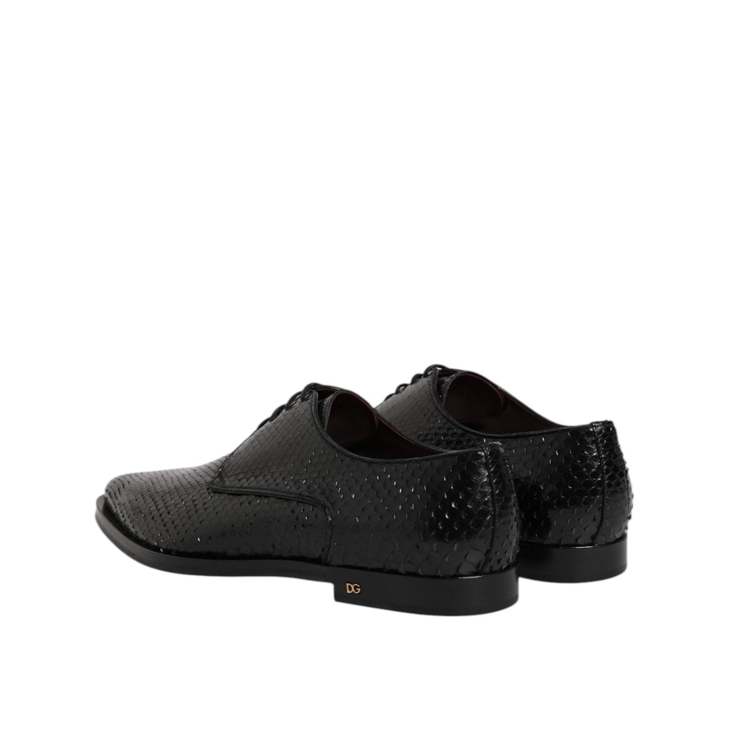 Dolce & Gabbana Black Leather Lace Up Dress Men Derby Shoes MV7619-40