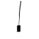Dolce & Gabbana Black Leather Logo Embossed Lanyard Card Holder Wallet SMY11275