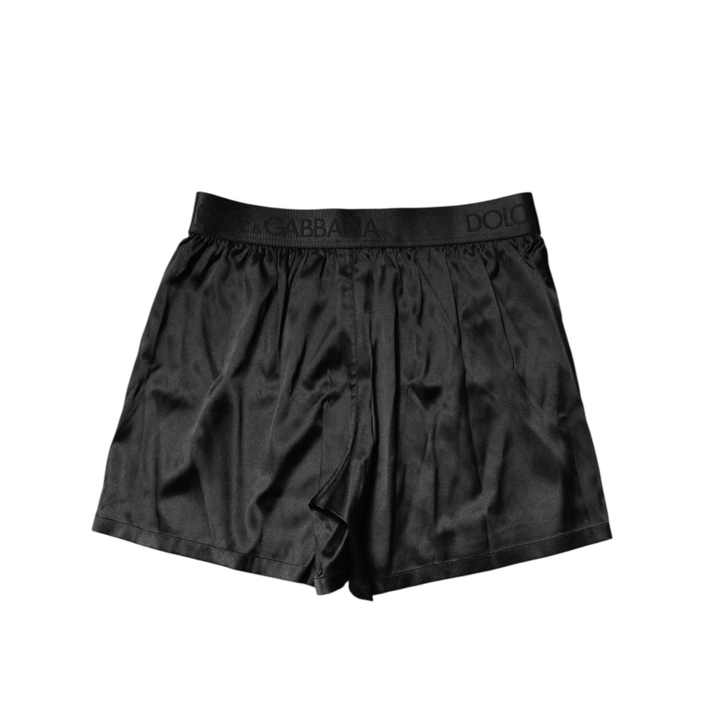 Dolce & Gabbana Black Logo Waist Regular Boxer Shorts Underwear BIK1602-4
