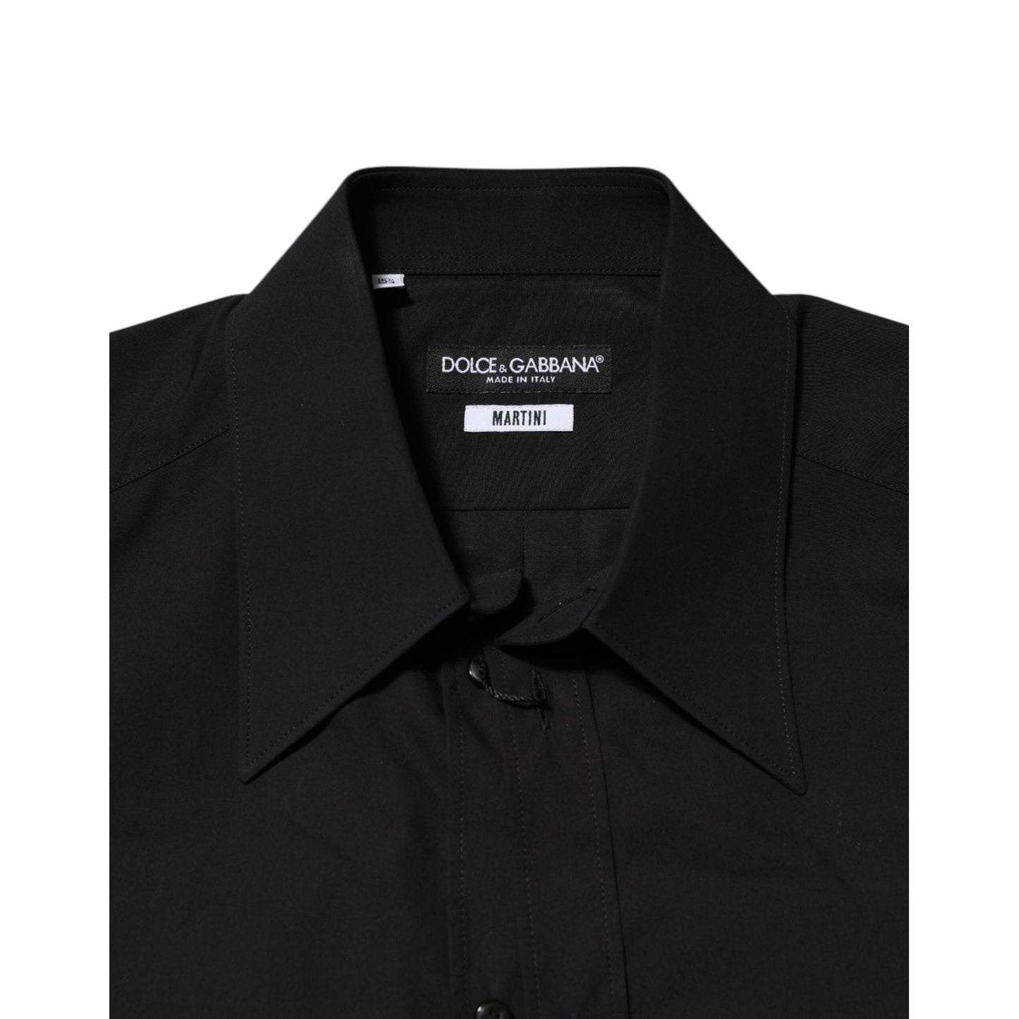 Dolce & Gabbana Black MARTINI Slim Fit Dress Formal Men Shirt TSH91255-40