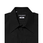 Dolce & Gabbana Black MARTINI Slim Fit Dress Formal Men Shirt TSH91255-40