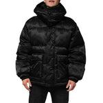 Dolce & Gabbana Black Monogram Logo Puffer Nylon Hooded Jacket JKT41539-M