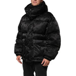Dolce & Gabbana Black Monogram Logo Puffer Nylon Hooded Jacket JKT41539-M