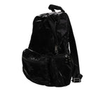 Dolce & Gabbana Black Nylon Logo Plaque Travel School Backpack Bag BAG4187